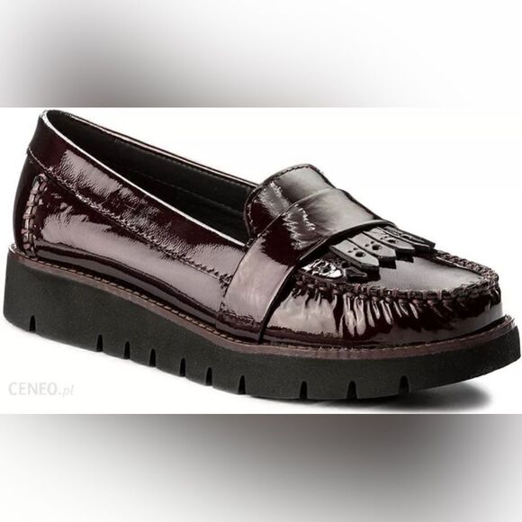 Geox Respira Blenda Kiltie Loafer in Burgundy Women's Size 36, US Size 6 EUC - Picture 1 of 12